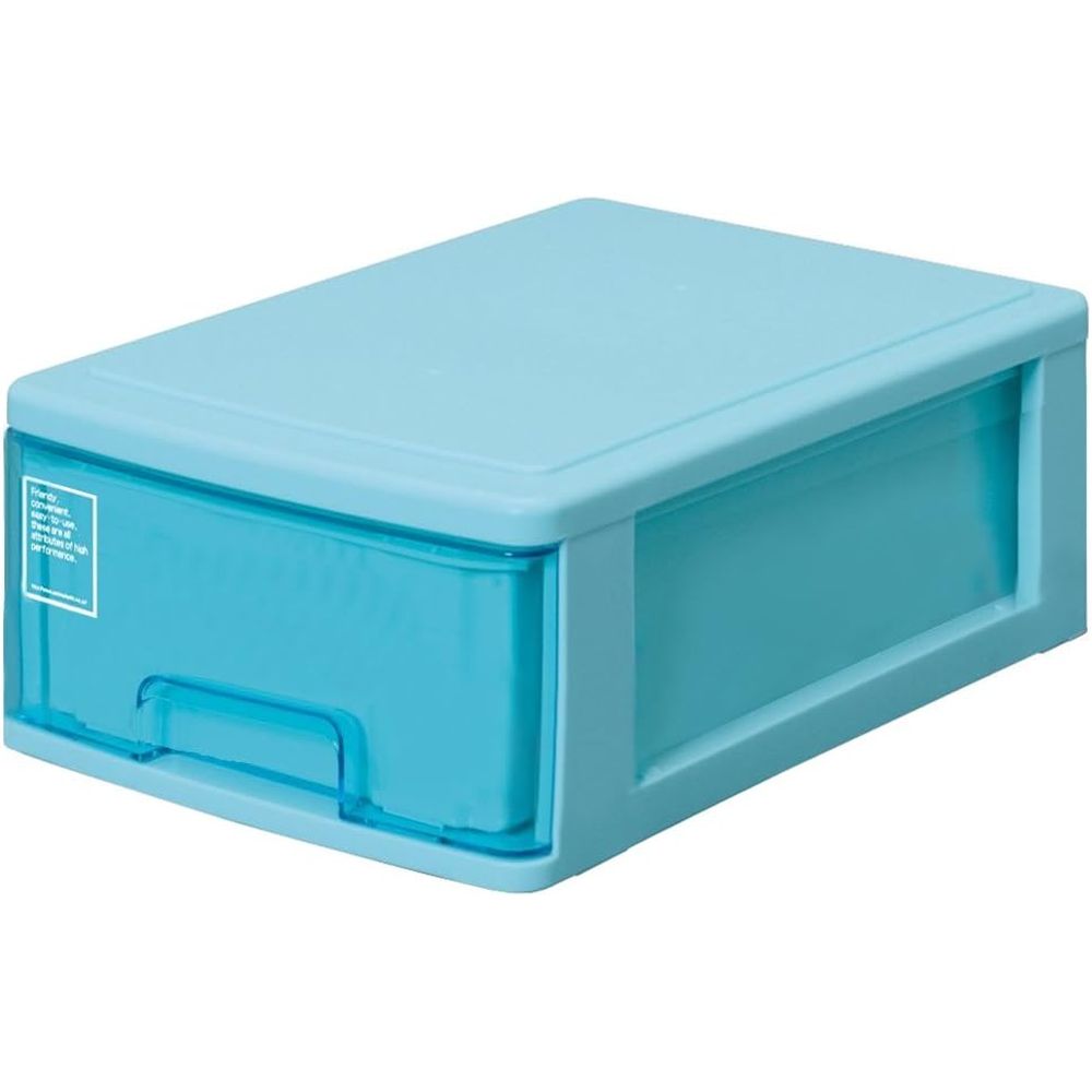 サンコープラスチック サンコーPC シルキー510 BL | サンコーPC シルキー510 ブルー シルキー 収納ケース デスク用品 オフィス 小物入れ 文具 可愛い サンコープラスチック 小物収納 引き出し収納 引き出しケース 卓上 書類 1段 ポリプロピレン