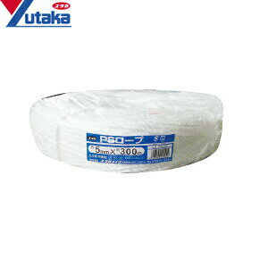 ユタカメイク PSロープ PS5-300 白 5mm×300m ：YM0404