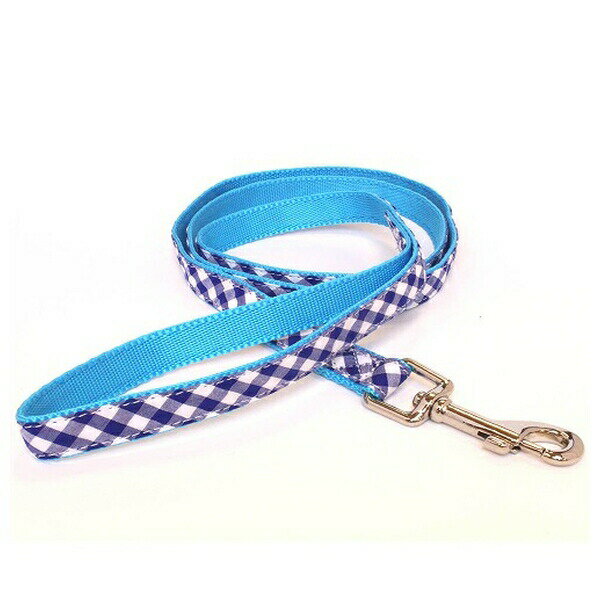 ◇リードッグ ギンガムチェックリードSS-ブルー GCTL-SS-BL