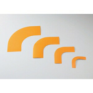 緑十字　ガードテープ用コーナーテープ　GTL-75YR　10枚1組　カラー：オレンジ　サイズ：75mm幅