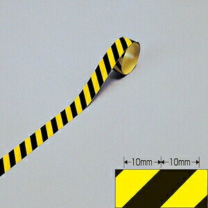 製品仕様 ●サイズ：20mm幅×1m×0.15mm ●材質：反射シートテープ(アクリル系フィルム) ●備考：貼り付けるとトラ模様になるテープです。光があたると、強く反射します。※1mカットのテープ10本を重ねて巻いています。