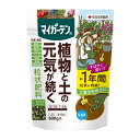 商品の特徴 住友化学園芸 マイガーデン粒状肥料600g 肥料 粒状 植物生育促進 ●特許を取得（特許第4923502）●さまざまな植物の元肥や追肥に、ばらまくだけでしっかり効く(3ピーク・ブレンドで2〜3ヵ月持続)、かんたん便利な肥料です 栄養分を効率よく吸収させるすぐれた腐植酸入り緩効性肥料として特許を取得しています（※住友化学(株)の特許） ●土に活力を与える腐植酸を配合●植物が肥料を吸収しやすくする働きや、土壌の保水性、通気性を高めるなど、土に活力を与える作用がある腐植酸をブレンドしています ●リリースコントロールテクノロジー（温度対応溶出技術）採用●マイガーデン花・野菜用の肥料成分は樹脂コーティングされていて、土壌の温度変化や植物の生育にあわせて溶け出す量が調節されます 製品仕様 ●内容量：600g JANコード：4975292603931