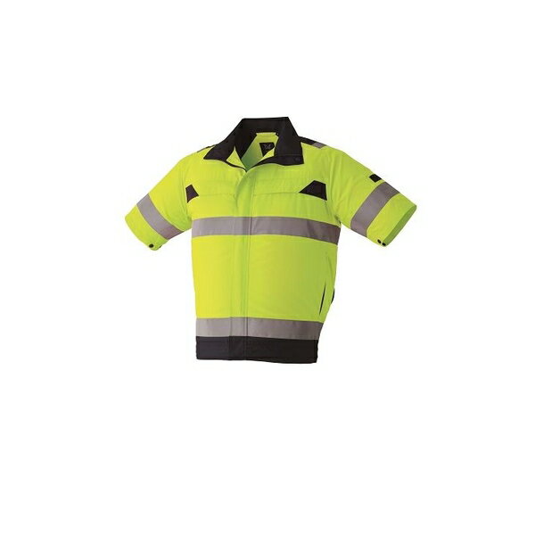 空調服(R) 9207/蛍光イエロー/5L + SKSP02G 高視認半袖ブルゾン +スターターキット/蛍光イエロー5L