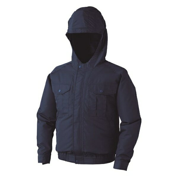 空調服(R) KU90810/ダークブルー/L + SK23011K50 長袖ブルゾン(フード付) +スターターキット/ダークブルーL