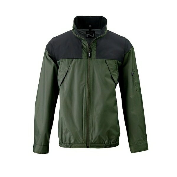 NSP 空調服 NA-1122/ハンターグリーン/S+SK23021R70 Nクールウェア 上部ファン(長袖)+スターターキット レッド 14.4V(ジャック丸形)/ハンターグリーンSサイズ