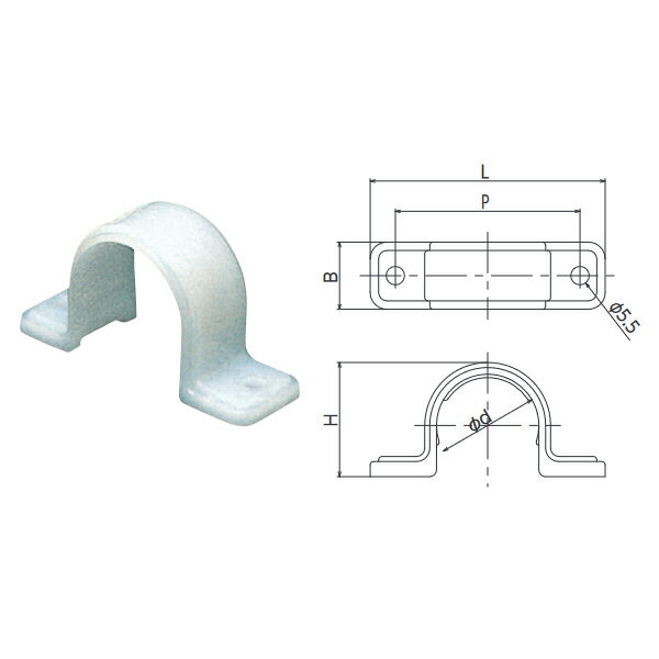 KVK（ケーブイケー）　LST-30P さや管両サドル30