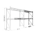 日本ファイリング パレットラック 30H-2段(積載重量1t/段) P6-30X23A12-2B 増結・連結1連2段 [送料別途お見積り]