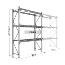 日本ファイリング パレットラック 40H-3段(積載重量1t/段) P6-40X27A10-3 基本1連3段 [送料別途お見積り]