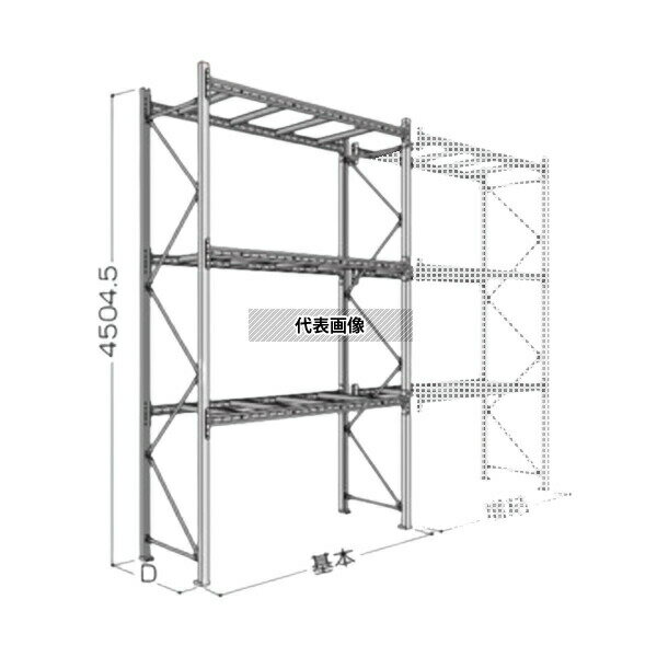 商品の特徴 日本ファイリング パレットラック 45H-3段(積載重量1t/段) P6-45X27A11-3 基本1連3段 ●安全設計による高い剛性 ビームと柱の結合方式に、コネクタピンによる篏合方式を採用。間口方向の強度を大幅に高めました。また、サブビームと筋向い・水平材に高耐食性めっき鋼材を使用しています。 ●専用アタッチメントでコンビラックに対応 専用アタッチメントを利用して、中量棚や流動棚を本体に組み込むことができ、取り外しも簡単ですので即効性の高いシステム構築が可能です。 3000mm　2段はこちら　・　3000mm　3段はこちら 3500mm　2段はこちら　・　3500mm　3段はこちら 4000mm　2段はこちら　・　4000mm　3段はこちら　・　4000mm　4段はこちら 4500mm　3段はこちら　・　4500mm　4段はこちら 製品仕様 奥行:1100mm 高さ:4500mm 有効間口:2700mm 積載重量:1000kg/段 1連3段 日本ファイリング　パレットラック 高さ4500mm　3段 基本高さ奥行有効間口積載重量段数増結(連結) P6-40X23A08-34000mm800mm2300mm1000kg/段3段P6-40X23A08-3B P6-40X23A09-34000mm900mm2300mm1000kg/段3段P6-40X23A09-3B P6-40X23A10-34000mm1000mm2300mm1000kg/段3段P6-40X23A10-3B P6-40X23A11-34000mm1100mm2300mm1000kg/段3段P6-40X23A11-3B P6-40X23A12-34000mm1200mm2300mm1000kg/段3段P6-40X23A12-3B P6-40X25A08-34000mm800mm2500mm1000kg/段3段P6-40X25A08-3B P6-40X25A09-34000mm900mm2500mm1000kg/段3段P6-40X25A09-3B P6-40X25A10-34000mm1000mm2500mm1000kg/段3段P6-40X25A10-3B P6-40X25A11-34000mm1100mm2500mm1000kg/段3段P6-40X25A11-3B P6-40X25A12-34000mm1200mm2500mm1000kg/段3段P6-40X25A12-3B P6-40X27A08-34000mm800mm2700mm1000kg/段3段P6-40X27A08-3B P6-40X27A09-34000mm900mm2700mm1000kg/段3段P6-40X27A09-3B P6-40X27A10-34000mm1000mm2700mm1000kg/段3段P6-40X27A10-3B P6-40X27A11-34000mm1100mm2700mm1000kg/段3段P6-40X27A11-3B P6-40X27A12-34000mm1200mm2700mm1000kg/段3段P6-40X27A12-3B P6-40X31A08-34000mm800mm3100mm1000kg/段3段P6-40X31A08-3B P6-40X31A09-34000mm900mm3100mm1000kg/段3段P6-40X31A09-3B P6-40X31A10-34000mm1000mm3100mm1000kg/段3段P6-40X31A10-3B P6-40X31A11-34000mm1100mm3100mm1000kg/段3段P6-40X31A11-3B P6-40X31A12-34000mm1200mm3100mm1000kg/段3段P6-40X31A12-3B