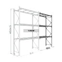 日本ファイリング パレットラック 45H-3段(積載重量1t/段) P6-45X23A12-3B 増結・連結1連3段 [送料別途お見積り]