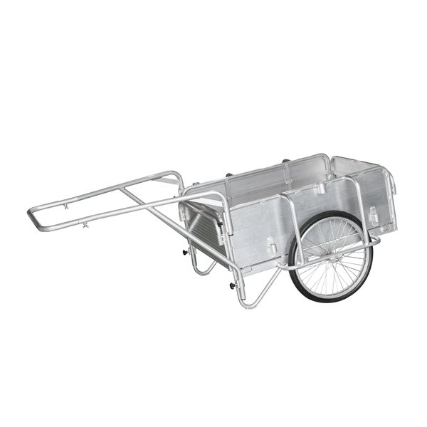 商品の特徴 ピカ(Pica) PRC-130 折りたたみ式リヤカー [法人限定] 収納性に優れた折りたたみ式　ノーパンクタイヤ標準装備 ●アルミ合金を使用し、超軽量を実現 ●収納時に取り外した部品も一体になりよりコンパクトに収まります 製品仕様 ●荷台幅×長さ×深さ：605×905×315mm ●寸法：全長1809mm、全幅894mm、全高730mm、ハンドル長さ843mm ●収納寸法：長さ1015mm、幅350mm、高さ760mm ●質量：18.7kg JANコード：4989247398063