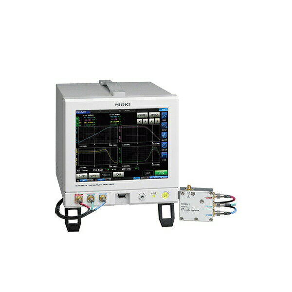 商品の特徴 【特長】 ● 測定周波数 1MHz~300MHz ● 測定時間：最速0.5ms （アナログ計測時間） ● 基本確度±0.72% rdg. ● 本体はハーフラックサイズ、テストヘッドは手のひらサイズ ● 充実のコンタクトチェック（DCR測定、Hi-Zリジェクト、波形判定） ● アナライザモードで測定周波数、測定信号レベルを掃引させながら測定 製品仕様 【仕様】 ●測定モード：LCR (LCR測定)、 アナライザ (スイープ測定)、 連続測定 ●測定パラメータ：Z、 Y、 θ、 Rs (ESR)、 Rp、 X、 G、 B、 Cs、 Cp、 Ls、 Lp、 D (tanδ)、 Q ●確度保証範囲：100 mΩ~5 kΩ ●表示範囲：Z: 0.00m~9.99999 GΩ / Rs、 Rp、 X: ± (0.00 m~9.99999 GΩ)、Ls、 Lp: ± (0.00000 n~9.99999 GH) / Q: ± (0.00~9999.99)、θ: ± (0.000°~180.000°)、 Cs、 Cp: ± (0.00000 p~9.99999 GF)、D: ± (0.00000~9.99999)、 Y: (0.000 n~9.99999 GS)、G、 B: ± (0.000 n~9.99999 GS)、 Δ%: ± (0.000 %~999.999 %) ●基本確度：Z: ±0.72 % rdg. θ: ±0.41° ●測定周波数：1.0000 MHz~300.00 MHz (5桁分解能) ●測定信号レベル：パワー (dBm)モード: -40.0 dBm~ +7.0 dBm、電圧 (V) モード: 4 mV~1001 mVrms、電流 (I) モード: 0.09 mA~20.02 mArms ●出力インピーダンス：50Ω ●表示：カラーTFT 8.4 inch、 タッチパネル ●測定時間：最速0.5 ms ( FAST、 アナログ計測時間、 代表値) ●機能：コンタクトチェック、 コンパレータ、 BIN判定 (分類機能)、 パネルロード・セーブ、 メモリ機能、 等価回路解析、 相関補正 ●インタフェース：EXT I/O (ハンドラ)、 USB通信、 USBメモリ、 LAN、RS-232C (オプション)、 GP-IB (オプション) ●電源：AC 100~240 V、 50/60 Hz、 70 VA max ●確度保証期間：1年 ●調整後確度保証期間：1年 ●サイズ：本体： 215 X268X200mm ●重量：本体： 6.5 kg 、テストヘッド: 175 g ●付属品：テストヘッド ×1、 ケーブル ×1（2m）、 取扱説明書 ×1、 CD-R (通信取扱説明書) ×1、 電源コード ×1