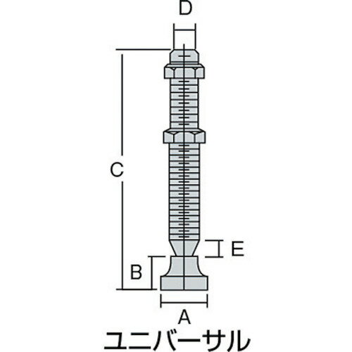 ■角田 トグルクランプ用ユニバーサルボルト ボルト径M10×112 UBT10(1220730)
