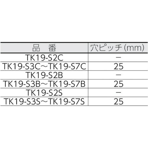 ■TRUSCO ジョイント金具19型S ステンレス 長さ100 穴数3 TK19S3S(2831538)