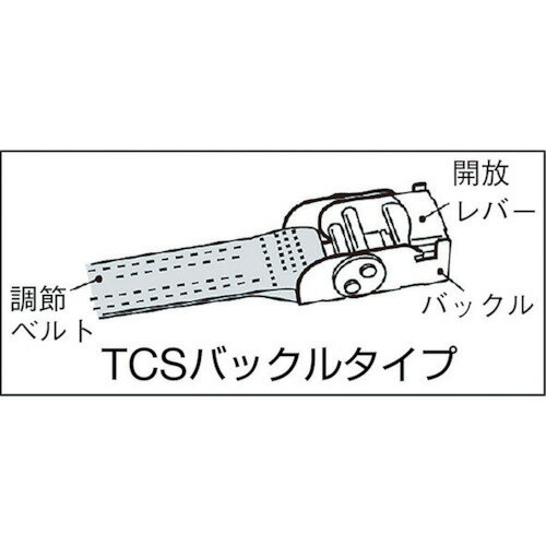 ■TRUSCO TCSバックルベルト荷締機幅38mmX長さ3m TC382503(2870312)