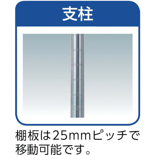■TRUSCO スチール製メッシュラック W1205XD305XH1838 4段 TME6434(2995701) [2]