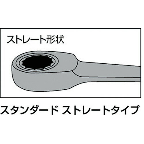 ■TRUSCO ギヤレンチ コンビタイプ 19X19 ノンクロム TGRN19(3293912)
