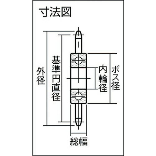 ■イマオ スチールスプロケットアイドラー チェーンNo.50用 歯数12 SIS512(3336611)