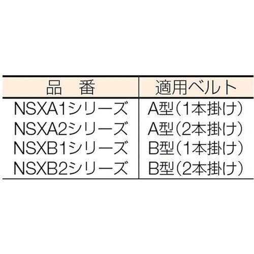 ■カネミツ NS 標準 Vプーリー呼び径3.5 A形2本掛 NS3.5XA2(3854566)