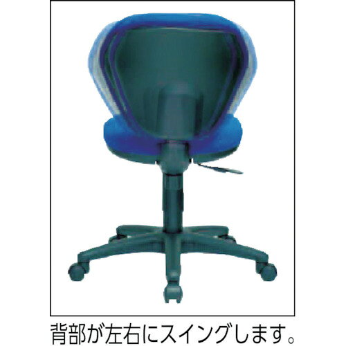 ■TRUSCO オフィスチェア 黒 T10BK(4086406) [3]