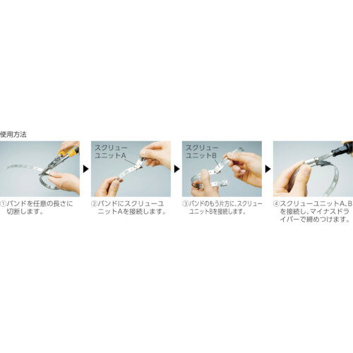 ■BREEZE 自在ステンレスホースバンドキット(スクリューユニット付) 30m (1S(箱)＝1...