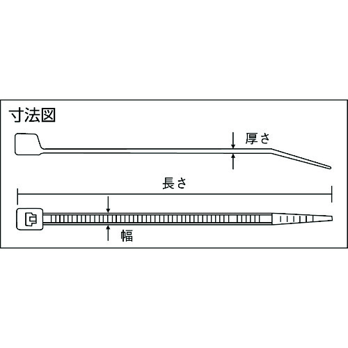 ■TRUSCO カラーインラインケーブルタイ青9.0×255最大74 100本入 TFCVR255B(4146841)