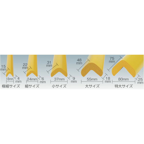 ■TRUSCO 安心クッションL字型90cm 細 ブラウン TAC54(4376889)