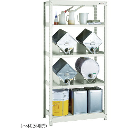 ■TRUSCO スチールラック M2型軽中量棚 1160X450XH1800 缶受X3付 M26445KU3(4690940) [2]