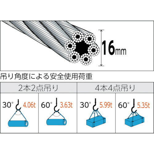 ��TRUSCO �̳ݤ��磻�䡼�����ץ���� ��� 16mm��1m TWD16S1(4891813)