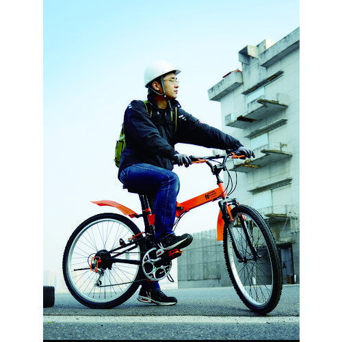 ■TRUSCO 災害時用ノーパンク自転車 ハザードランナー 26インチ THR5526(4892844)[送料別途お見積り][法人限定]