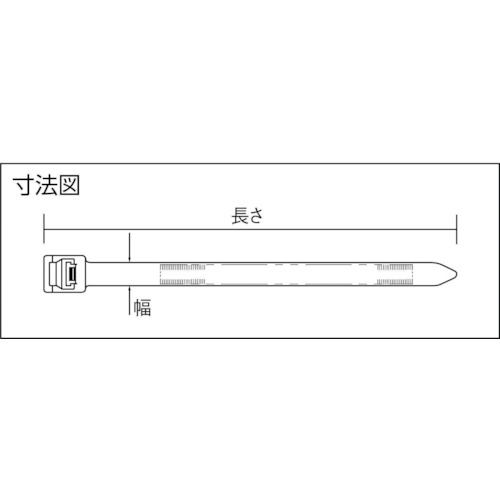 ■PANDUIT リリースタイ 取り外し可能ナイロン結束バンド ナチュラル100本 PRT8EHC(...