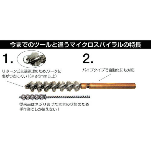 ■TRUSCO 軸付マイクロブラシ Φ5X軸径3 AO#500 IMS5(5107211)