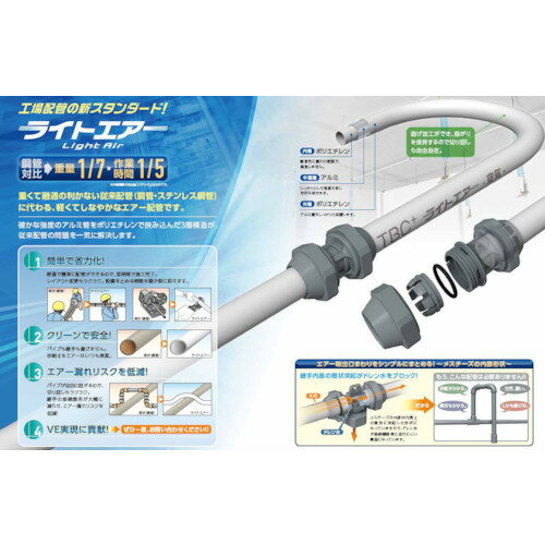 ■TBC ライトエアー バルブ付メスチーズ AIR25FTV(7547048)