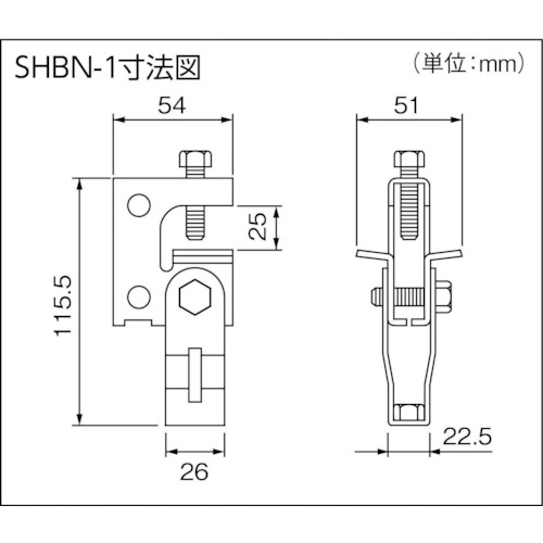 ■因幡電工 ボルト吊り金具 SHBN1(7868456)