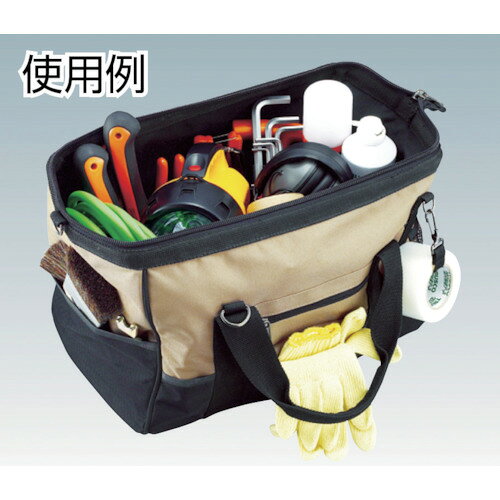 ■TRUSCO ツールバッグ 390X230X260 24ポケット ブラック色 TTB470YBK(8183257)