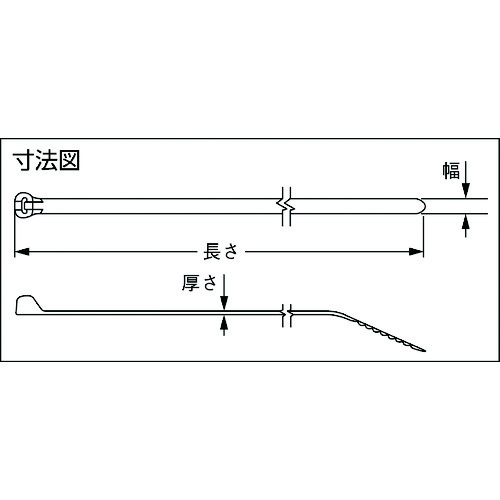 ■PANDUIT ステンレス爪ロック式ナイロン結束バンド 耐候性黒 幅3.6mm 長さ155mm 10...