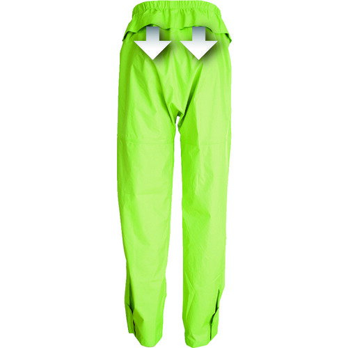 ■TRUSCO ベンチレーション(通気口)付レインスーツ ライム 3L TRW360843L(8564333)