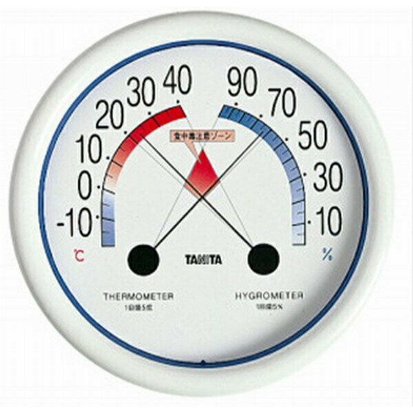 タニタ(TANITA)　5488　温度計 食中毒注意ゾーン付温湿度計(Nホワイト)
