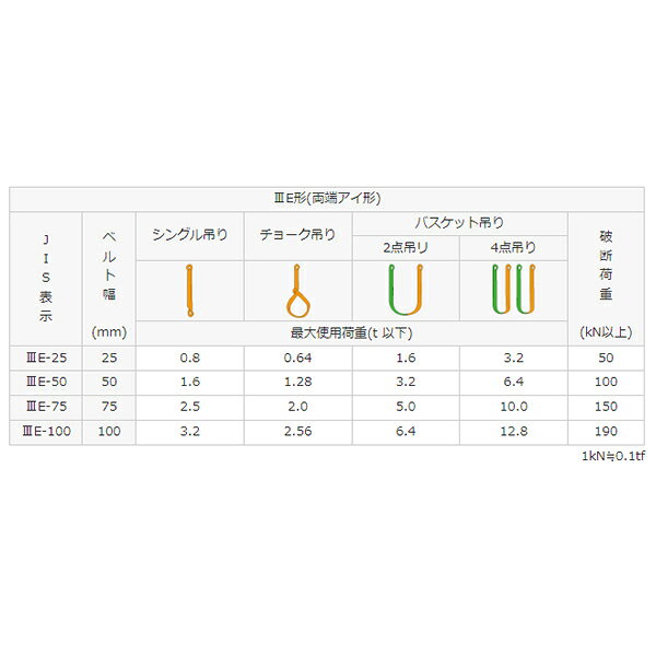 シライ(東レ TORAY) ナイロンスリング 両端アイ型 N3E 100X6.5 幅100mm 長さ6.5m J...
