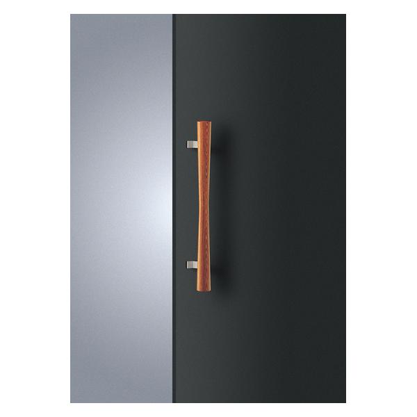 UNION(ユニオン) ドアハンドル 押し棒 T76-35-050 ユニウッド ブラウン＋アルミ シルバー[ネオイズム]