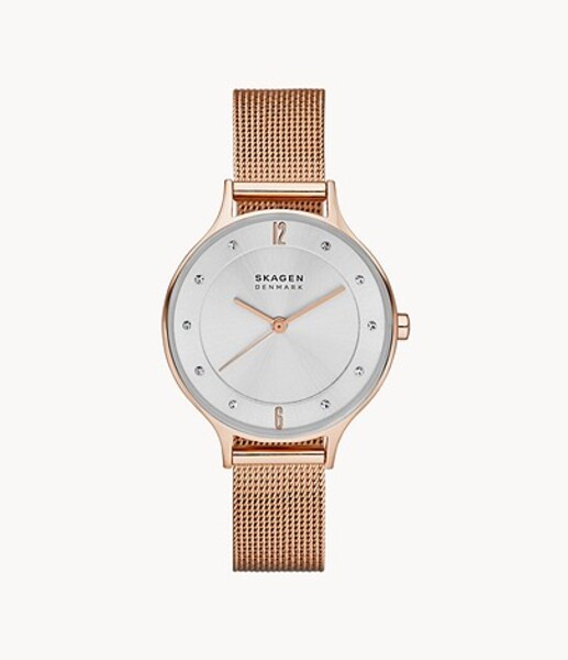 スカーゲン(SKAGEN)　ANITA LILLE ローズゴールドトーン スチールメッシュウォッチ　SKW2151