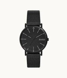 スカーゲン(SKAGEN)　SIGNATUR 三針 ミッドナイト スチールメッシュウォッチ　SKW6579