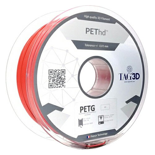 ◆TAGin3D 3Dプリンター用フィラメント HD PETフィラメント レッド 1kg PET HD-1.75RD ◆TAGin3D 3Dプリンター用フィラメント HD PETフィラメント レッド 1kg PET HD-1.75RD