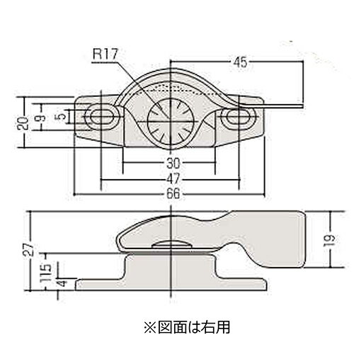 ◆朝日工業 Kシリーズ サッシメーカー対応 取替用クレセント錠 KC-38B ヒダリヨウ