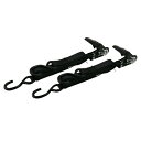 ◆藤原産業 E-Value ラチェット式ベルト荷締機 2本組 ERT-25SR(BK) 2pcs
