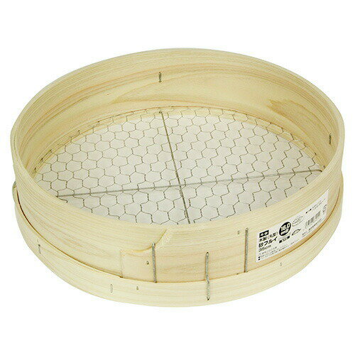 ◆藤原産業 千吉 木製砂フルイ（丸型）35cm 16.0MM（キッコウメ）