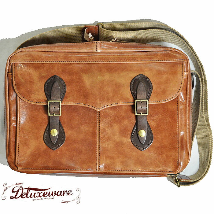 DELUXEWARE デラックスウエア DLB-011 LEATHER BAG ショルダーバッグ メンズ キャメル