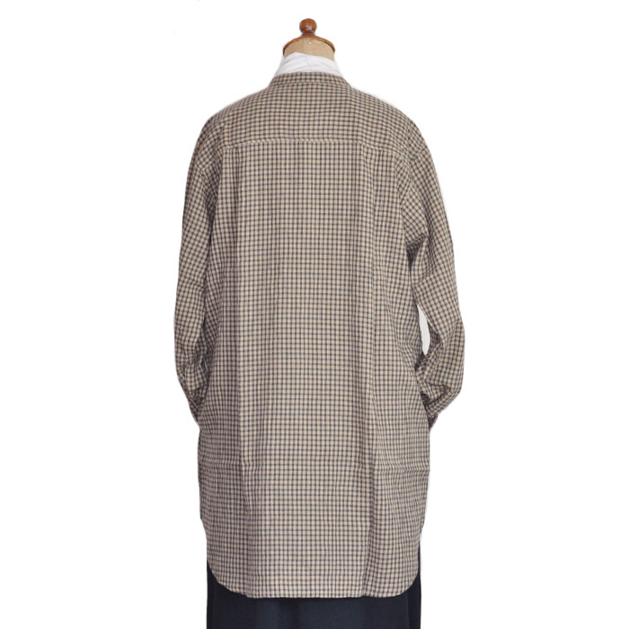 NATURAL LAUNDRY ナチュラルランドリー シャツ シャギーチェック リブロングシャツ 7234T-006 サイズ2 Mサイズ レディース