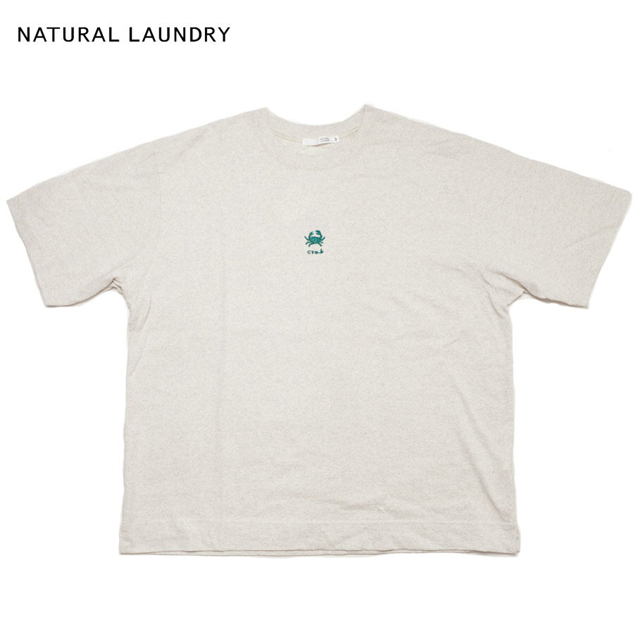 Rakuten - NATURAL LAUNDRY ナチュラルランドリー Tシャツ TOP天笠 クラブ刺繍Tシャツ 7263C-015 サイズ3 Lサイズ レディース