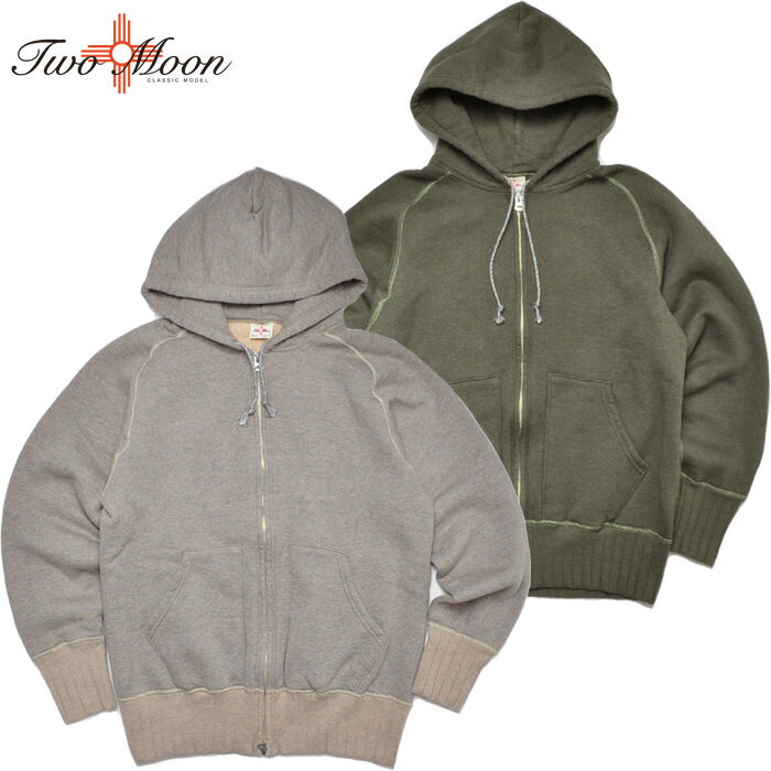 TWO MOON トゥームーン パーカー スウェット 16504 Limited Edition Full-zip Hooded Sweatshirt フルジップパーカー メンズ